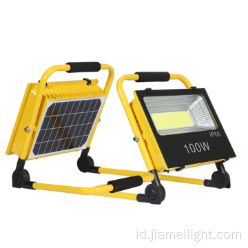 IP65 RECHARGABLE SMD 100watt LED Solar LED Lampu Banjir